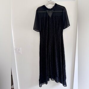 Black midi dress